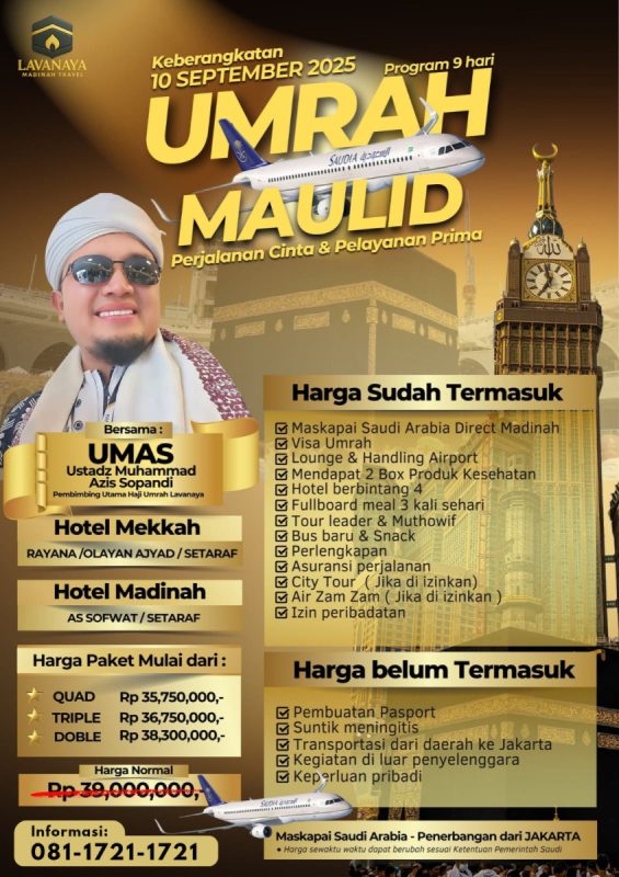🕋 Lampung! Umroh Rasa Haji Bareng Lavanaya, Harga Mulai 25 Jutaan Saja!